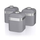 Alternate image 0 for Swan Retro Set of 3 Canisters Grey