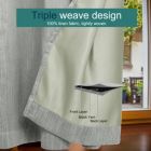 Alternate image 1 for PiccoCasa Linen Textured Look Blackout Curtains for Bedroom 2 Panels, Noise Reduce Insulated Room Darkening Curtains with Grommet Top, Solid Farmhouse Living Room Curtains 52" x 84" Gray