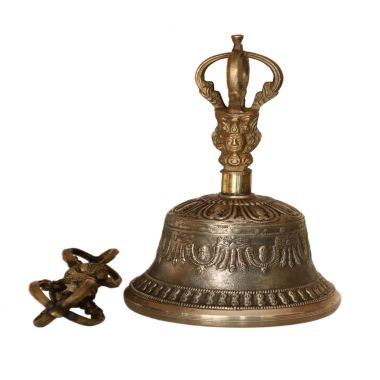 Cottage Handicraft, Tibetan Bell & Dorje, Large with free Elephant Gift. View a larger version of this product image.