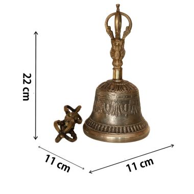 Cottage Handicraft, Tibetan Bell & Dorje, Large with free Elephant Gift. View a larger version of this product image.