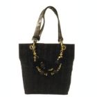 Alternate image 0 for Ganz Maggi B Soft Touch Black Cable Knit Shopper Tote Bag
