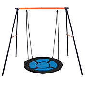 Stock Preferred Durable Metal A-Frame Swing Stand + Large 40&quot;Platform Saucer Tree Swing 440LBS