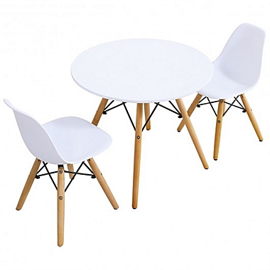 Costway Kids Modern Dining Table Set with 2 Armless Chairs. View a larger version of this product image.
