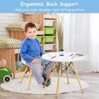 Alternate image 2 for Costway Kids Modern Dining Table Set with 2 Armless Chairs
