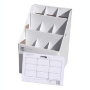 AOS Upright Rolled File Storage - White - 9 Slots