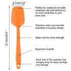Alternate image 3 for Unique Bargains Set of 4 Silicone Spatula, Heat Resistant Kitchen Flipping Turner Non Stick Spatula for Cooking Baking and Mixing Red+Green+Orange+Pink
