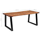 Alternate image 3 for vidaXL Dining Table Solid Acacia Wood 70.9"x35.4"