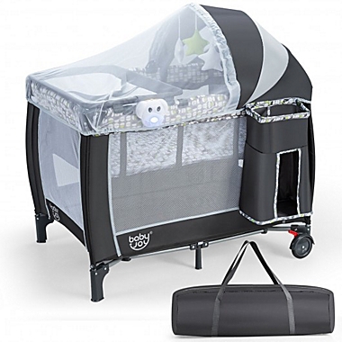 Costway Portable Baby Playard with Changing Station and Net. View a larger version of this product image.