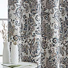 Alternate image 3 for THD Paisley Faux Silk 100% Blackout Room Darkening Thermal Lined Energy Efficient Curtain Grommet Panels - Pair