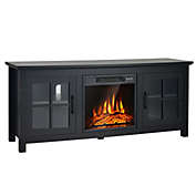 Slickblue 58 Inches Fireplace TV Stand for TVs up to 65 Inches with 1400W Electric Fireplace
