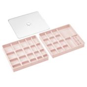 mDesign Stackable Plastic Jewelry Box, Storage Organizer, 3 Pieces