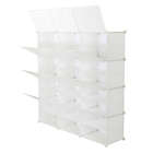 Alternate image 0 for Inq Boutique 8-Tier Portable 48 Pair Shoe Rack Organizer 24 Grids Tower Shelf Storage Cabinet Stand Expandable for Heels, Boots, Slippers, White RT