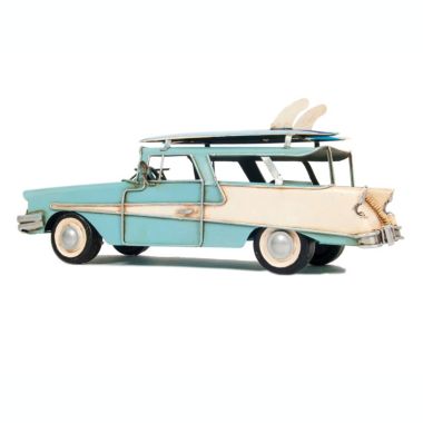 Old Modern Handicrafts 1957 Ford Country Squire Station Wagon Model - Blue. View a larger version of this product image.