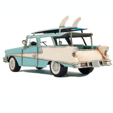 Old Modern Handicrafts 1957 Ford Country Squire Station Wagon Model - Blue. View a larger version of this product image.
