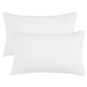 PiccoCasa Zippered Pillowcases Pillow Protector, 100% Brushed Microfiber Polyester Pillow Case Cover, Pillow Cases Set of 2 , Soft and Comfortable King(20"x36") Snow White