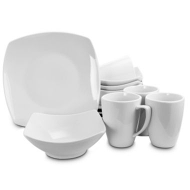 Gibson Home Zen Buffetware Square 12 Piece Dinnerware Set. View a larger version of this product image.