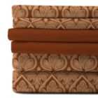 Alternate image 1 for Lux Decor Collection 6-Pieces Deep Pocket Microfiber Printed Bed Sheet Set in Queen Size Chocolate