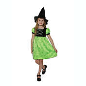 Northlight Green and Black Witch Girl Child Halloween Costume - Small