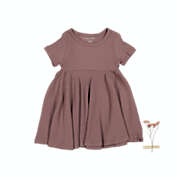 Lovely Littles The Forest Love Short Sleeve Dress - Mink - 8y