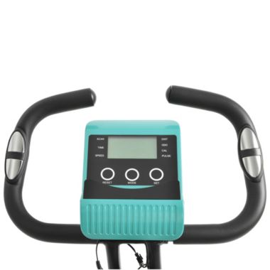 Inq Boutique Folding Stationary Upright Indoor Cycling Exercise Bike with Resistance Bands. View a larger version of this product image.