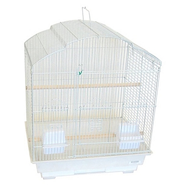 YML 5/8-Inch Bar Spacing Small Parrot Cage White 18 X 14-Inch 