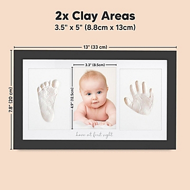 KeaBabies Baby Hand and Foot Print Kit, Duo Baby Picture Frame for Newborn, Baby Keepsake Frames (Onyx Black). View a larger version of this product image.