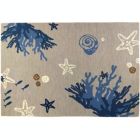 Alternate image 0 for Homefires Decorative Indoor/Outdoor Accent Rug Tranquil Coral & Starfish - 5' X 7'