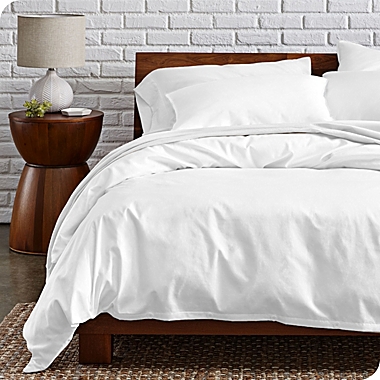 Bare Home 100% Organic Cotton Duvet Cover Set - Crisp Percale Weave - Lightweight & Breathable (White, King/California King). View a larger version of this product image.