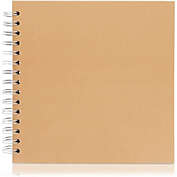 Paper Junkie 80 Pages Hardcover Kraft Scrapbook Albums, Blank DIY Journal for Scrapbooking (8x8 Inches)