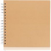 Paper Junkie 80 Pages Hardcover Kraft Scrapbook Albums, Blank DIY Journal for Scrapbooking (8x8 Inches)