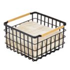 Alternate image 3 for mDesign Metal Steel Wire Square Closet Storage Basket w/ Handles
