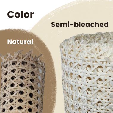 24" Wide Semi-Bleached Rattan Webbing Roll for Caning Projects, Natural Pre - Woven Open Mesh for Caning Chair, Craft Cabinet and Furniture - Rattan Hexagon Cane Webbing - Discount Trends. View a larger version of this product image.