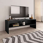 vidaXL TV Cabinet Black 47.2"x15.7"x15.7" Engineered Wood
