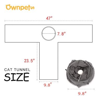 Ownpets Cat Cube 3-Way Tunnels Extensible & Collapsible. View a larger version of this product image.