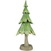 Northlight 14.5" Green Glittered and Textured Christmas Tree Decoration