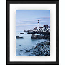 Americanflat 11x14 Floating Frame in Black with Polished Glass and Hanging Hardware Included - Also Use 8x10 or 5x7 Photos for Floating Effect - Horizontal and Vertical Formats for Wall