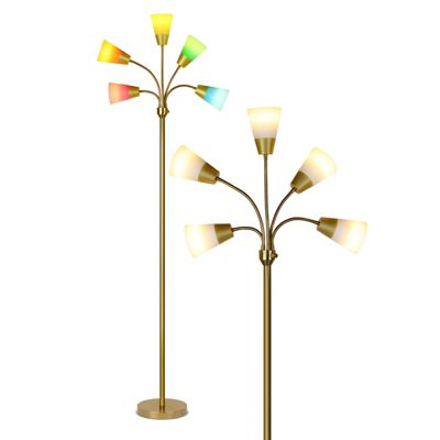 5 Shade Floor Lamp Bed Bath Beyond, Silver Multi Light Floor Lamp Replacement Shades