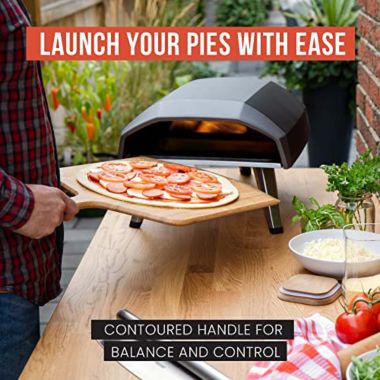 Chef Pomodoro 14-inch Bamboo Pizza Peel, Lightweight Wooden Pizza Paddle and Serving Board for Baking Homemade Pizza and Bread, Pizza Spatula Gourmet Luxury. View a larger version of this product image.