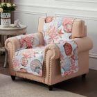 Alternate image 2 for Greenland Home Fashions Beach Days Furniture Protector - Sofa 127x77", Coral