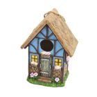 Alternate image 0 for Santa's Workshop Outdoor Decorative 8.2" Resin Blue Cottage Bird House