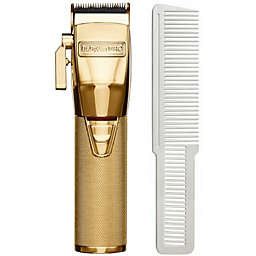 BaByliss PRO FX870G Cordless Clipper Adjustable Gold and Small Styling Comb