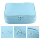 Alternate image 2 for Unique Bargains Makeup Bag, Large Cosmetic Travel Bag Make Up Brush Organizer Bag Toiletry Bag for Women, Blue