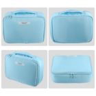 Alternate image 3 for Unique Bargains Makeup Bag, Large Cosmetic Travel Bag Make Up Brush Organizer Bag Toiletry Bag for Women, Blue