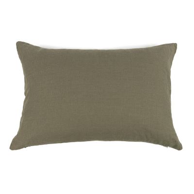 French Linen Decorative Throw Pillow - 22" x 15" - Moss   BOKSER HOME
