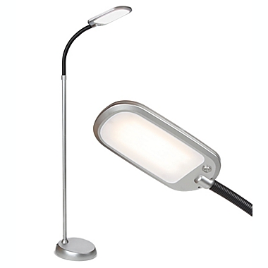 Litespan Slim LED Floor Lamp - Silver. View a larger version of this product image.