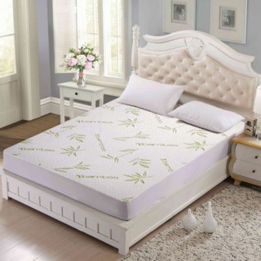 Super Soft Hypoallergenic Bamboo Waterproof Mattress Pads - Breathable Deep Fitted Mattress Protector. View a larger version of this product image.