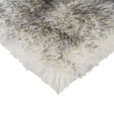 HomeRoots Decor 100% Sheepskin Chair Seat Pad 17"X17"- Gradient Grey. View a larger version of this product image.