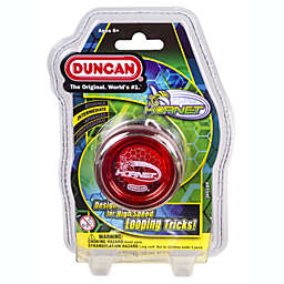 Duncan Toys Hornet Pro Looping Yo-Yo with String, Ball Bearing Axle and Plastic Body, Clear with Red Cap