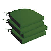 Unikome 4-Piece Solid Waterproof Outdoor Patio Seat Cushion 17-Inch x 16-Inch Rounded Square, Green