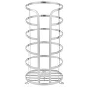 mDesign Metal Free Standing Toilet Paper Stand, Holds 3 Rolls